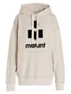 Isabel Marant Étoile Isabel Marant Etoile White Hoodie With Tonal Logo Print In Cotton Blend Woman In Gray