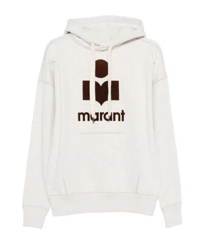 ISABEL MARANT ÉTOILE ISABEL MARANT ÉTOILE MANSEL LOGOO PRINTED DRAWSTRING HOODIE