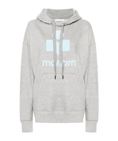 ISABEL MARANT ÉTOILE ISABEL MARANT ÉTOILE MANSEL LOGOO PRINTED DRAWSTRING HOODIE