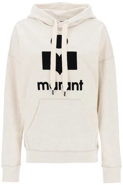 Isabel Marant Étoile Mansel Hoodie With Flocked Logo In Neutral