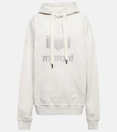 Isabel Marant Étoile Mansel Logo Cotton-blend Hoodie In Ecru