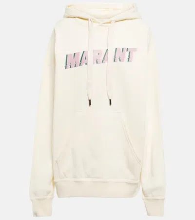 Isabel Marant Étoile Mansel Logo Cotton-blend Hoodie In Vanilla