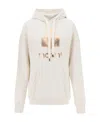 Isabel Marant Étoile Mansel Logo-print Drop-shoulder Hoodie In White