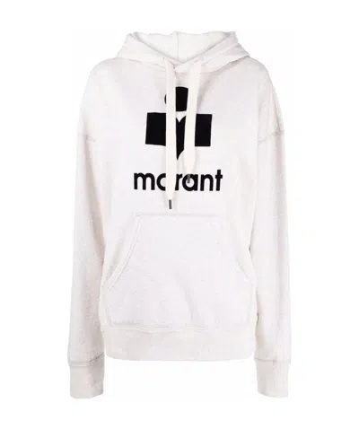 Isabel Marant Étoile Mansel Oversized Hoodie Sweatshirt In White