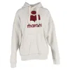Isabel Marant Etoile Mansel Printed Hoodie In Light Grey Cotton In Multi