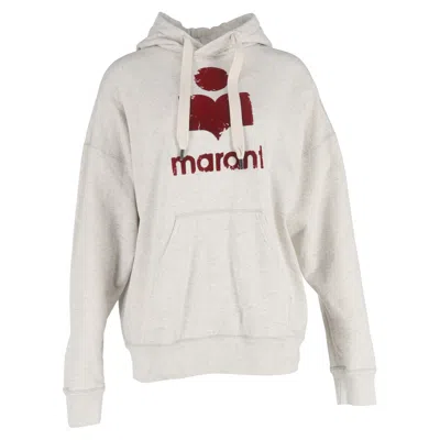 Isabel Marant Etoile Mansel Printed Hoodie In Light Grey Cotton In Multi
