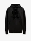 Isabel Marant Étoile Black Hoodie With Tonal Logo Print In Black