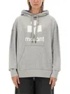 Isabel Marant Étoile Hooded Sweatshirt With Drawstring And Kangaroo Pocket In Gray