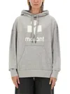 Isabel Marant Étoile Hooded Sweatshirt With Drawstring And Kangaroo Pocket In Gray