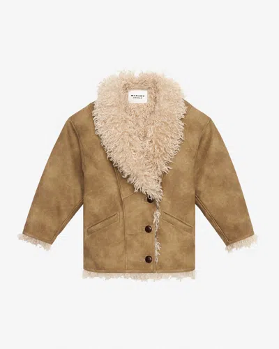 Isabel Marant Étoile Clara Fleece Vest In Brown