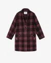 Isabel Marant Étoile Gabriel Checked Single-breasted Coat In Multi