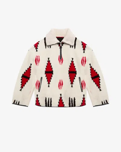 Isabel Marant Étoile Marner Shearling Coat In Multi