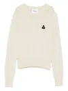 Isabel Marant Étoile Long-sleeved Sweater With Logo In Gray