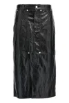 Isabel Marant Étoile Black Angele Faux-leather Midi Skirt