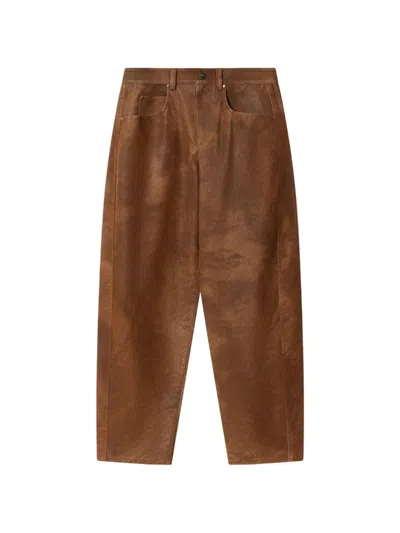 Isabel Marant Étoile Marant Etoile Belky Faux Leather Trousers In Brown