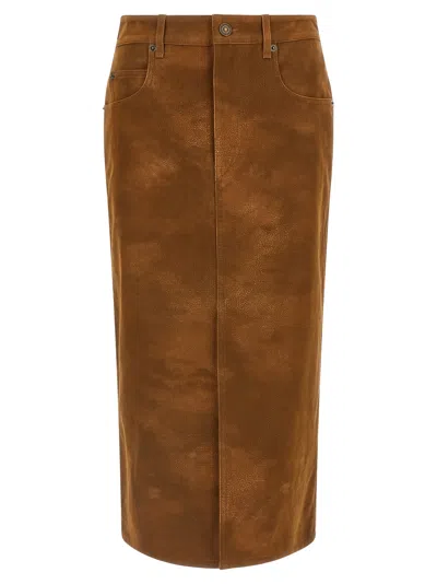 Isabel Marant Étoile Marant Etoile 'bisane' Skirt In Brown