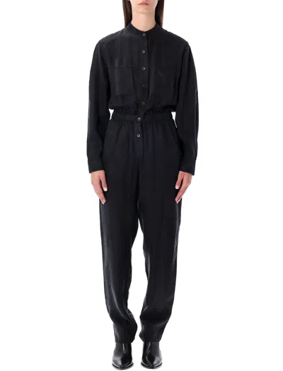 ISABEL MARANT ÉTOILE MARANT ÉTOILE BLACK BUTTONED JUMPSUIT