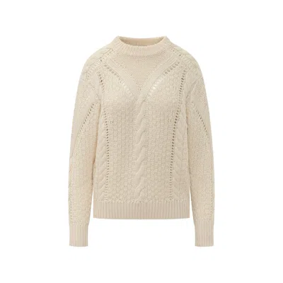 Isabel Marant Étoile Marant Étoile Cable-knit Pointelle Sweater In Neutral