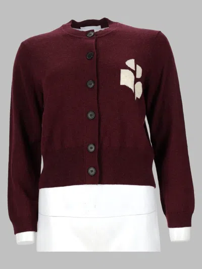 Isabel Marant Étoile Marant Étoile Cardigan "newton" In Burgundy