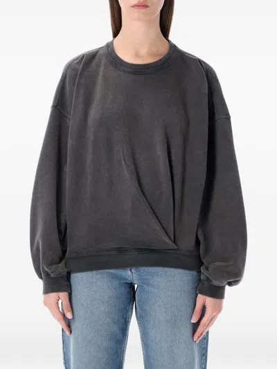 Isabel Marant Étoile Marant Etoile Cotton Crewneck Sweatshirt In Black