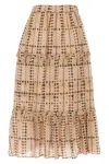 Isabel Marant Étoile Tiered Ruffled Skirts In Printed Lightweight Fabric In Multi