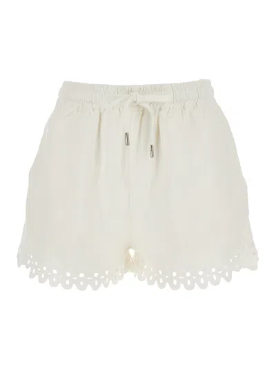 Isabel Marant Étoile Marant Etoile Effortless Cotton Mini Shorts For Women In White