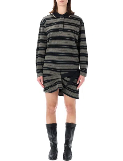 Isabel Marant Étoile Marant Etoile Effortless Mini Dress With Integrated Waist Belt In Black