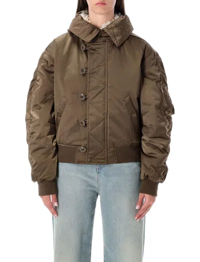 Isabel Marant Étoile Marant Étoile Elisa Short Quilted Satin Jacket In Brown