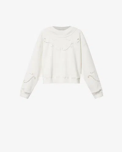 Isabel Marant Étoile Marant Etoile Embellished Sweatshirt In White