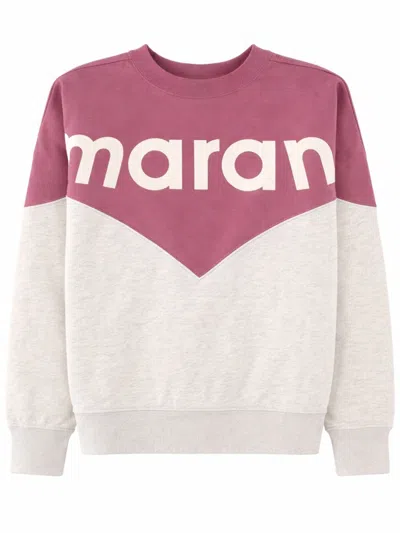 Isabel Marant Étoile Houston Chevron Pattern Logo Sweatshirt In Multi