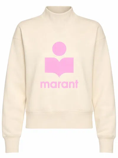 Isabel Marant Étoile Moby Cotton Blend High Sweatshirt In Gold