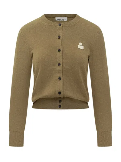 Isabel Marant Étoile Marant Étoile Green Cardigan With Embroidered Logo