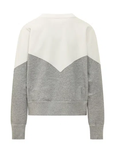 Isabel Marant Étoile Marant Étoile Houston-gz Crew Sweatshirt In Off White/l.grey