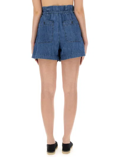 Isabel Marant Étoile Marant Étoile Ipolyte Denim Shorts In Blue