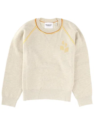 Isabel Marant Étoile Loriby Logo Cotton-blend Jumper In Neutral