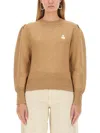 Isabel Marant Étoile Isabel Marant Etoile Camel Stretch Cotton Blend Kelaya Sweater In Brown