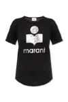 Isabel Marant Étoile 'koldi' Black Crewneck T-shirt With Contrasting Logo