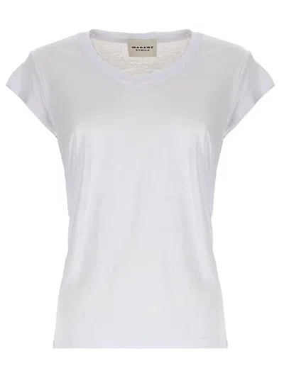 Isabel Marant Étoile Marant Étoile Linen T-shirt For Women In Black