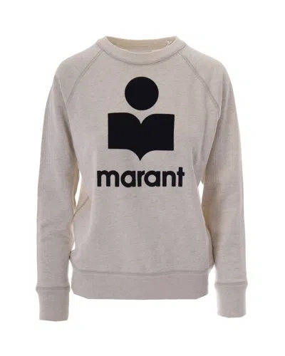 Isabel Marant Étoile Marant Etoile Logo Print Crewneck Sweatshirt In Neutral
