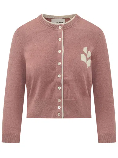 Isabel Marant Étoile Marant Étoile Lona Cardigan In Old Pink/l.gr