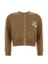Isabel Marant Étoile Marant Etoile Lona Wool And Cotton Cardigan In Brown