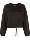 Isabel Marant Étoile Marant Etoile Margo Logo Cotton Crewneck Sweatshirt In Black