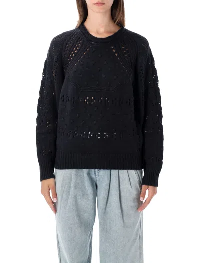Isabel Marant Étoile Marant Etoile Merino Cotton Blend Sweater In Black