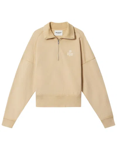 Isabel Marant Étoile Isabel Marant Toile Ross Stand-up Collar Sweatshirt In Brown