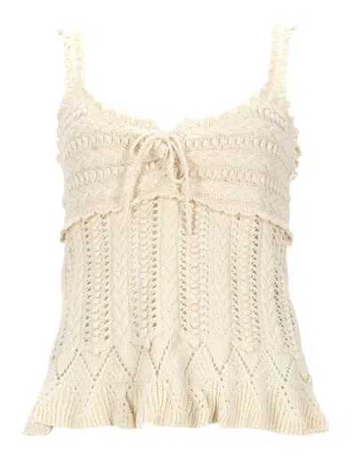 Isabel Marant Étoile Marant Étoile Mini Cotton Top For Women In White