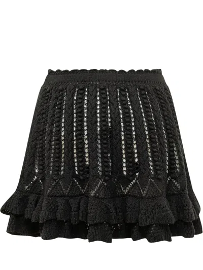 Isabel Marant Étoile Marant Étoile Mini Skirt With Ruffles In Black