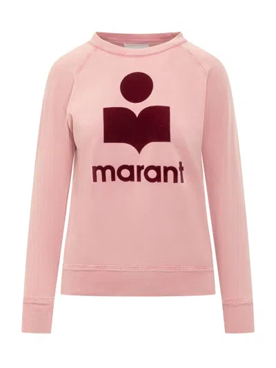 Isabel Marant Étoile Marant Étoile Mini Sweatshirt T-shirt In Bubblegum/burgundy