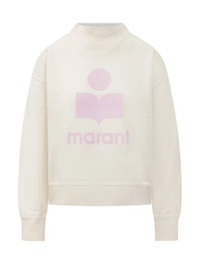 Isabel Marant Étoile Marant Étoile Mini Sweatshirt T-shirt In Ecru/pink