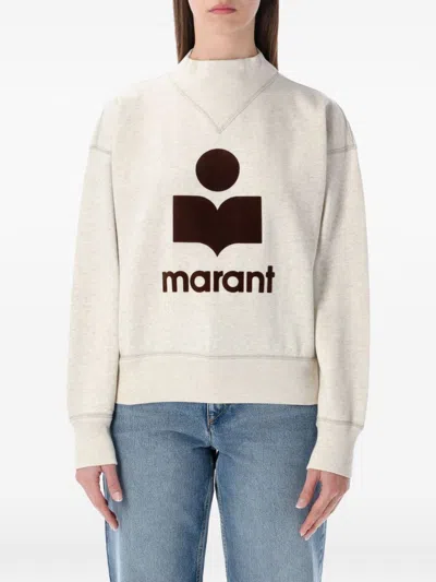 Isabel Marant Étoile Marant Etoile Moby Cotton Sweatshirt In Brown