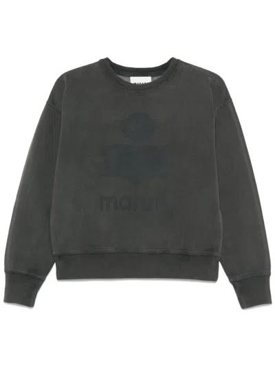 Isabel Marant Étoile Marant Etoile Moby Logo Cotton Sweatshirt In Gray
